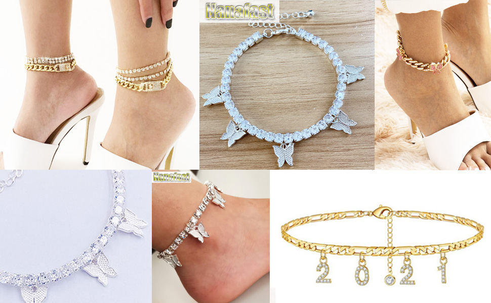 cuban link anklets for women tennis anklet for women