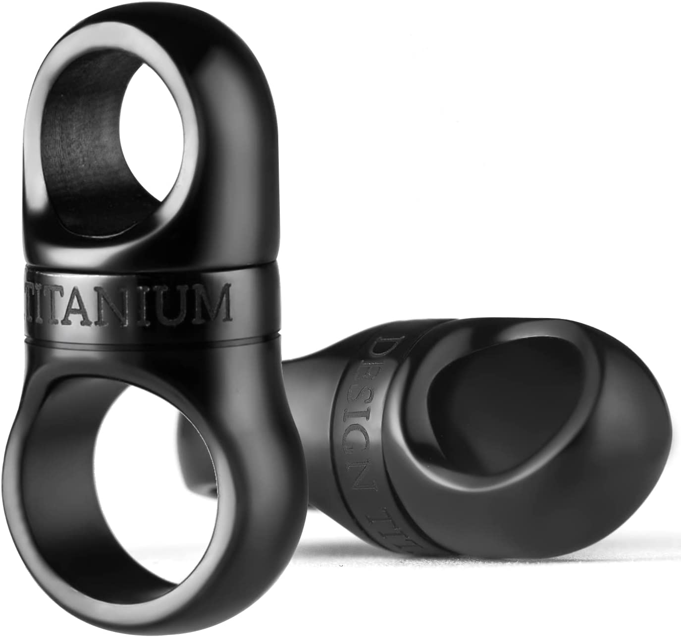 TISUR Titanium Key Ring, Key Chain Rings Heavy Duty Swivel Keyrings Carabiner Keychain For Men And Women Key Chain Assecories (2pcs Black Swivel Keyrings)