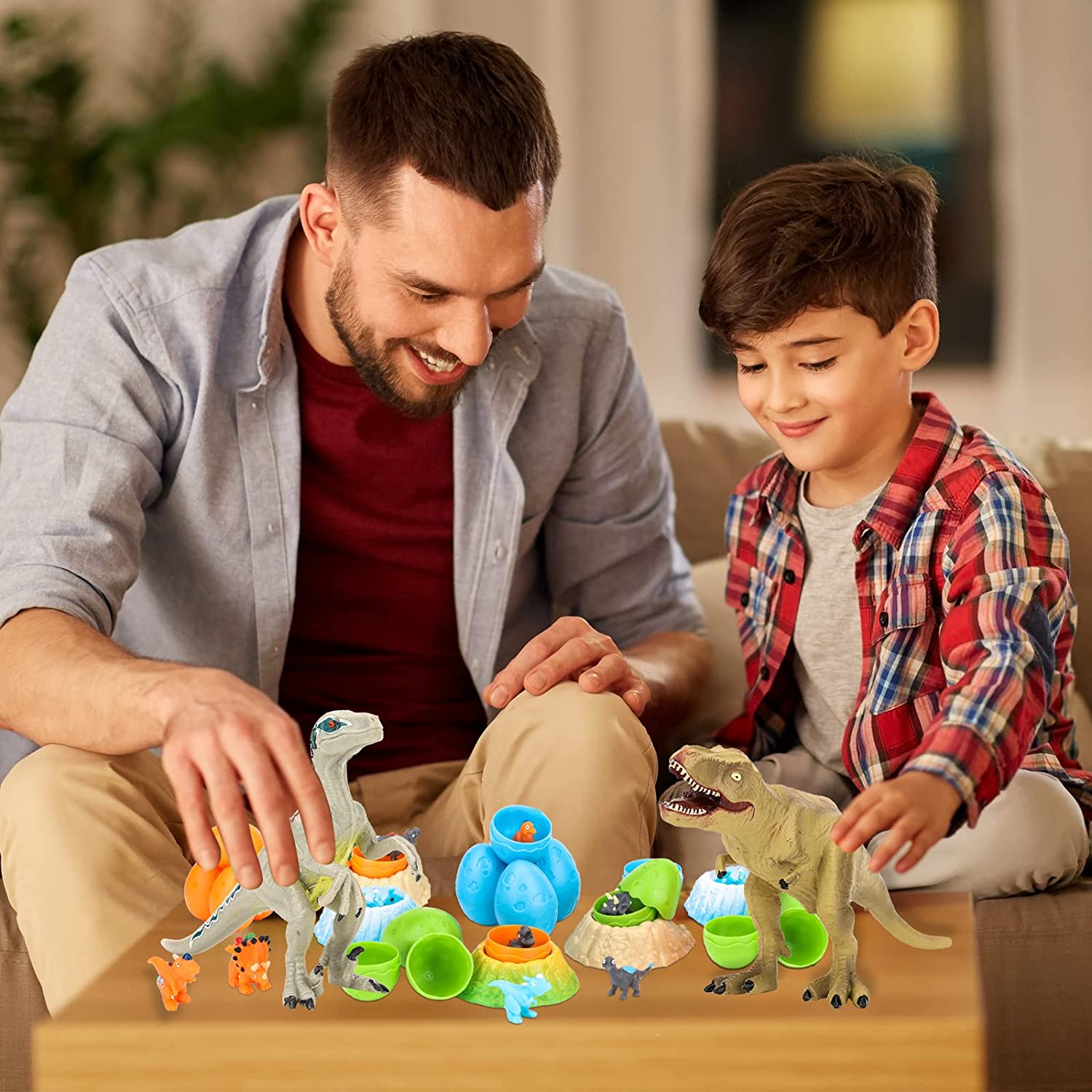 TQQFUN 45 PCS Dinosaur Eggs, Dino Egg Toys for Kids with 18 Cute Dinosaur Baby, Dinosaurs Hatch Bath Pool Toy, Fun Educational Sensory Toy Gift for Boys Girls Age 3 4 5 6 7+ Year Old