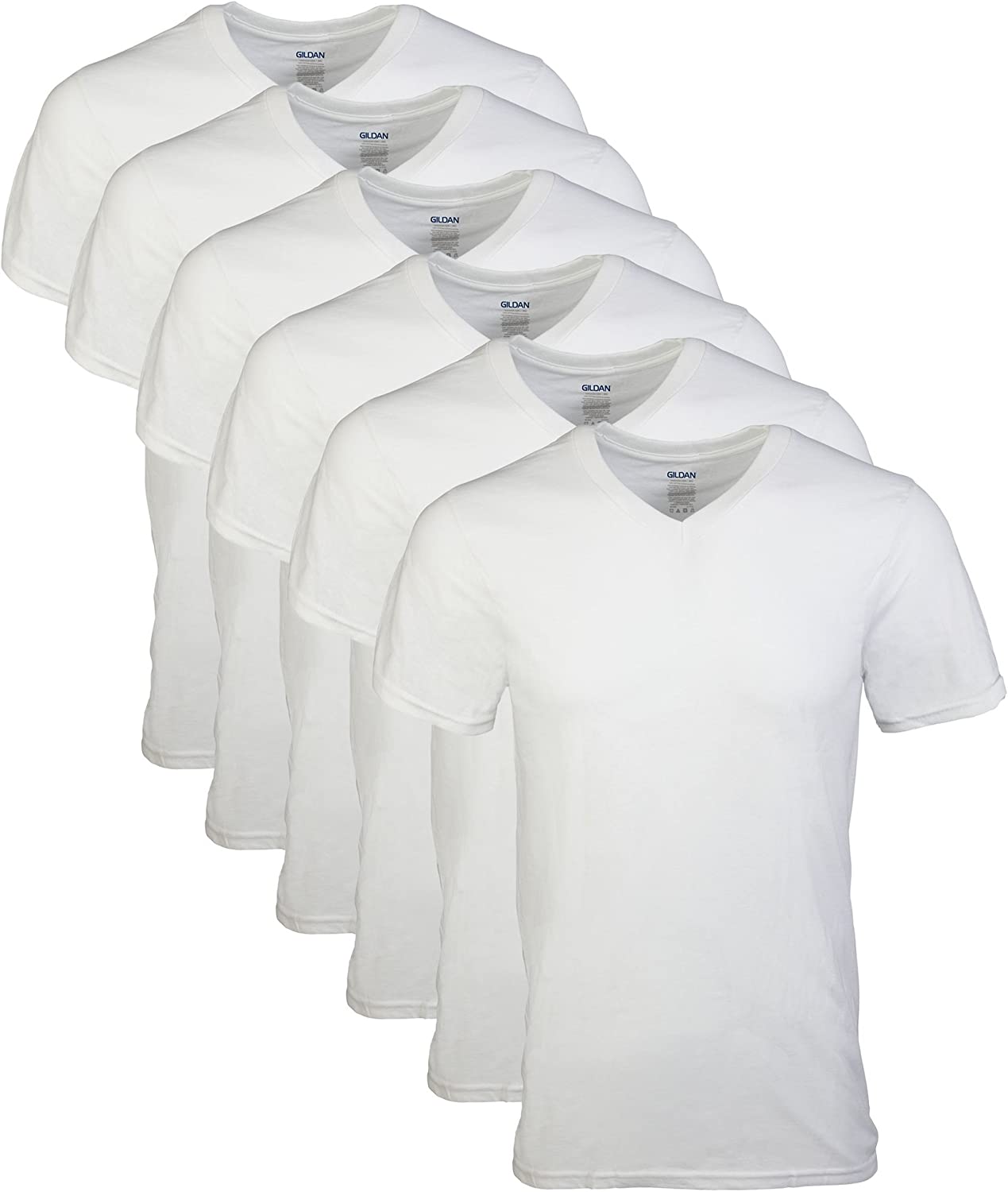 Gildan Men's V-neck T-shirts, Multipack, Style G1103