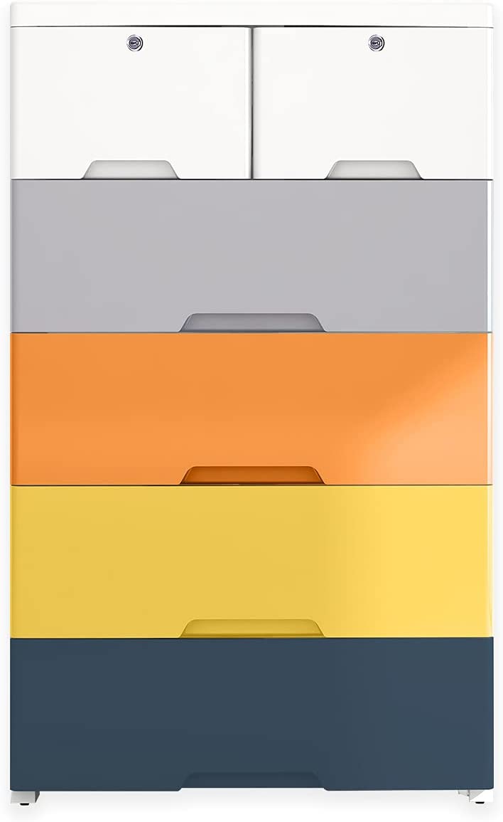 Plastic Dresser Storage 6 Drawers Dressers Storage Cabinet Tall Dresser for Clothes Plastic Drawer Dresser for Bedroom