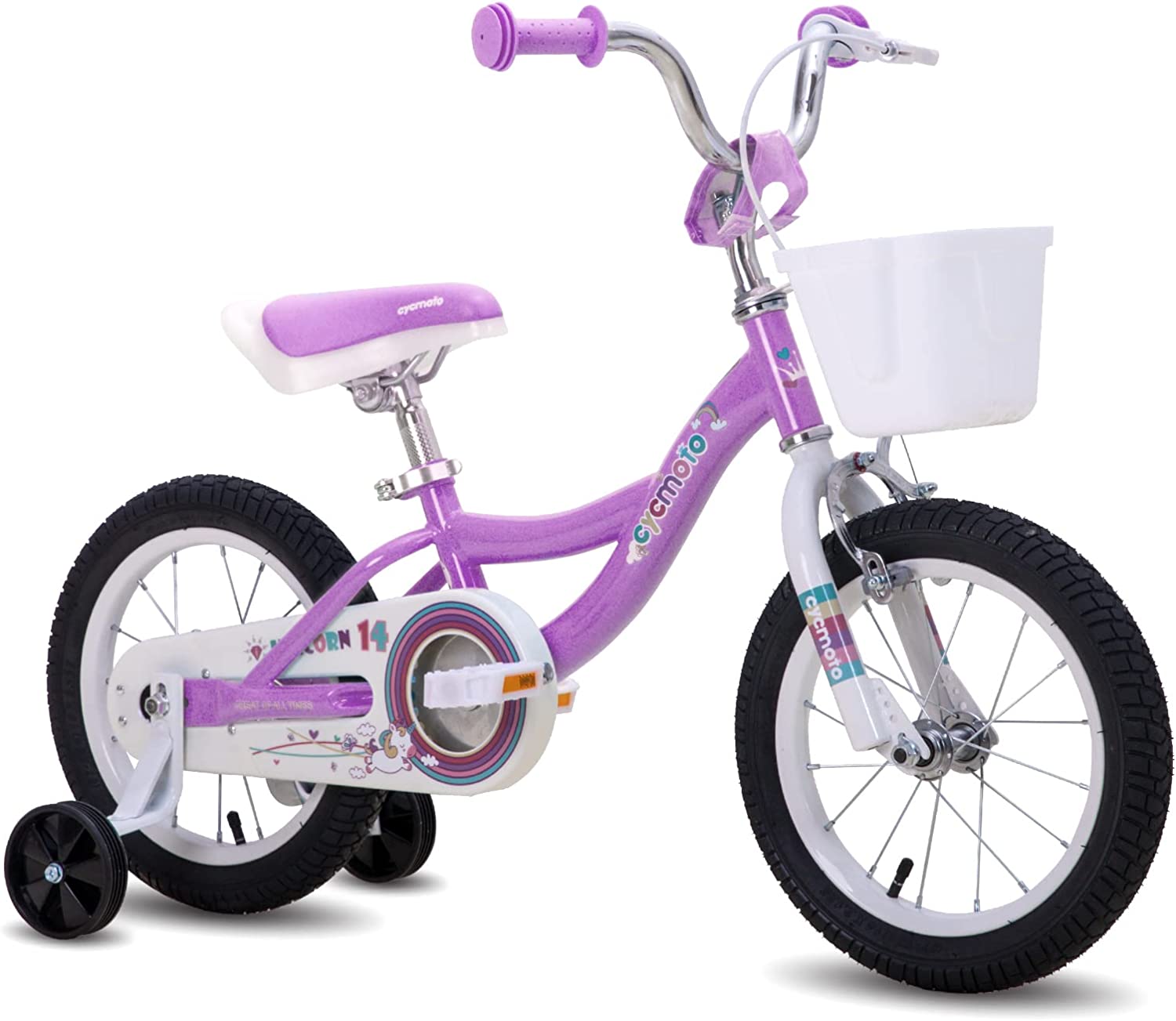 JOYSTAR Fairy Girls Bike for Toddlers and Kids Ages 2-9 Year Old, 12-18-Inch Wheels, Training Wheels Included, Toddler Girl Bike