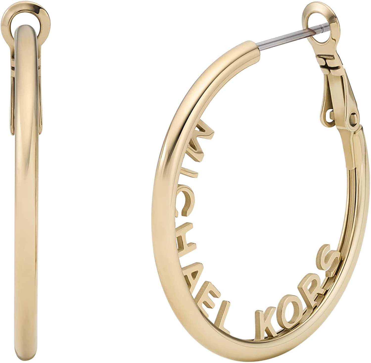 Michael Kors Women's Silver, Rose Gold & Gold Hoop Earrings