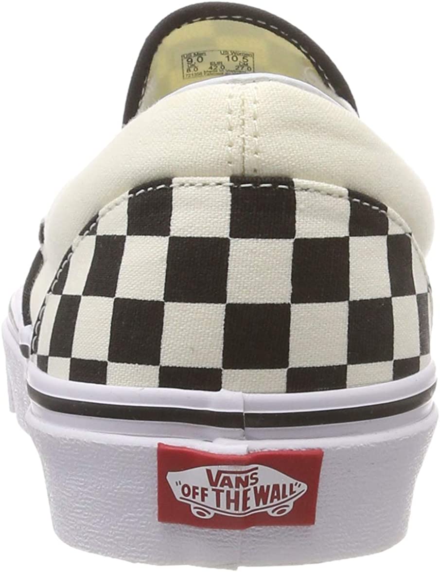 Vans Adult Unisex Checkerboard Slip-On (BWW) BLK&amp;WHTCHCKERBOARD/WHT VN000EYEBWW Mens 10， Womens 11.5