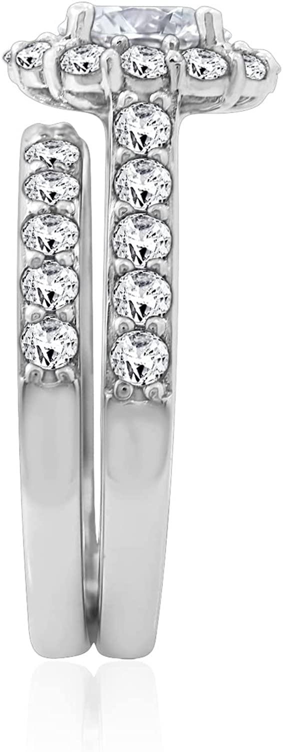 Argos Collection Sterling Silver Flower Halo Ring set with Infinite Elements Cubic Zirconia