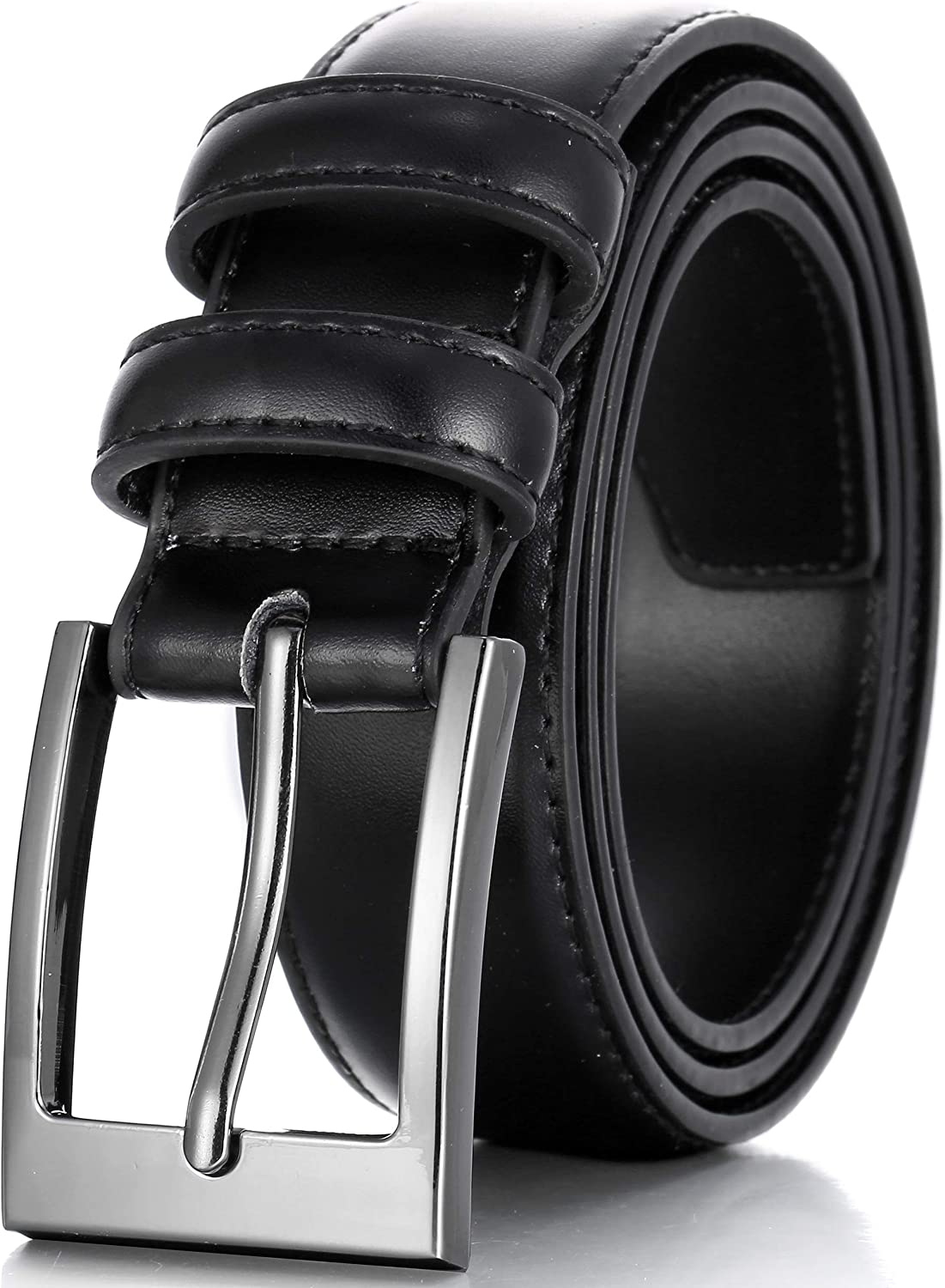 Marino’s Men Genuine Leather Dress Belt with Single Prong Buckle