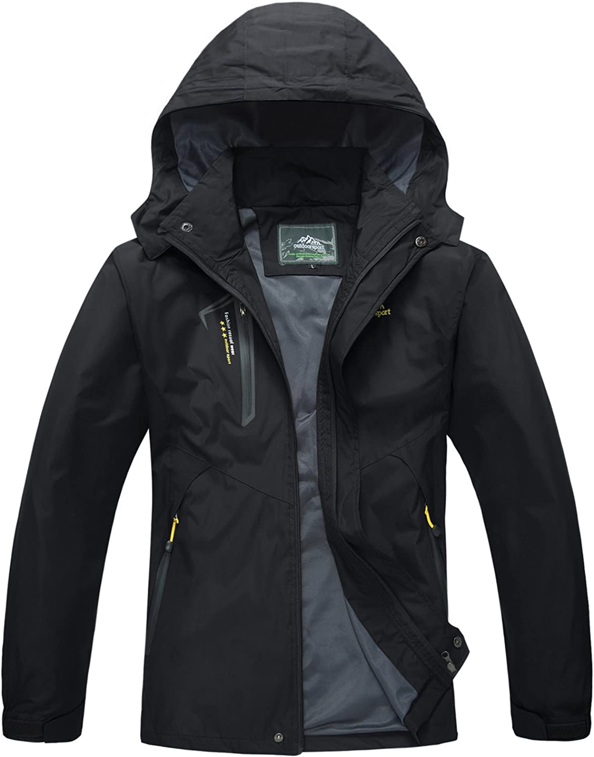 MAGCOMSEN Men's Lightweight Softshell Spring and Fall Sportswear Windbreaker Windproof Jacket Hooded Raincoat