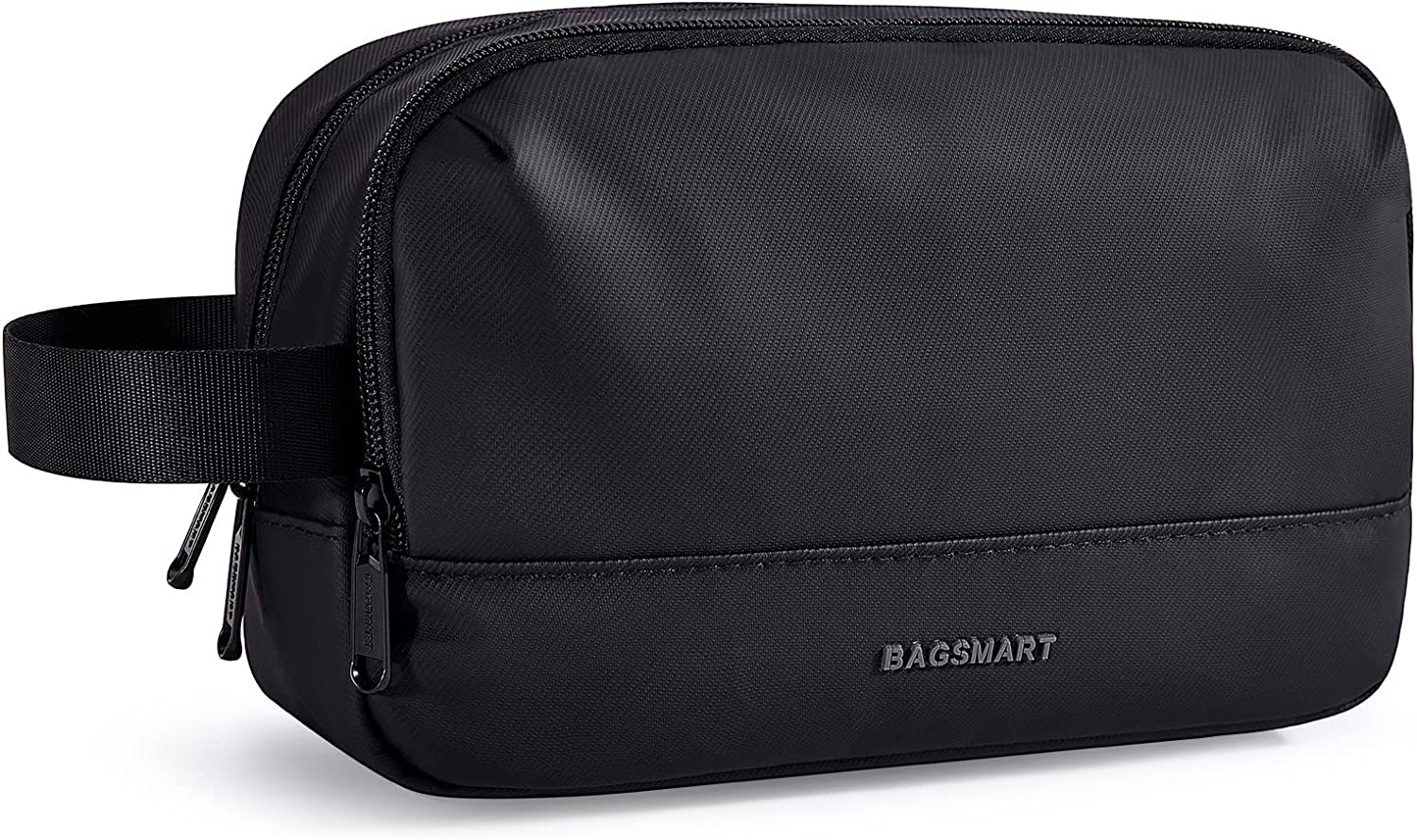 BAGSMART Travel Toiletry Bag for Men, Dopp Kit Water Resistant Shaving Bag for Toiletries Accessories（Black, Medium