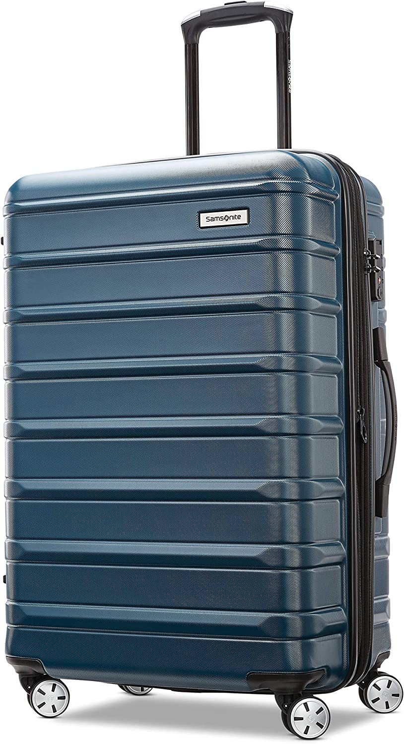 Samsonite Omni 2 Hardside Expandable Luggage with Spinner Wheels, Checked-Medium 24-Inch, Nova Teal