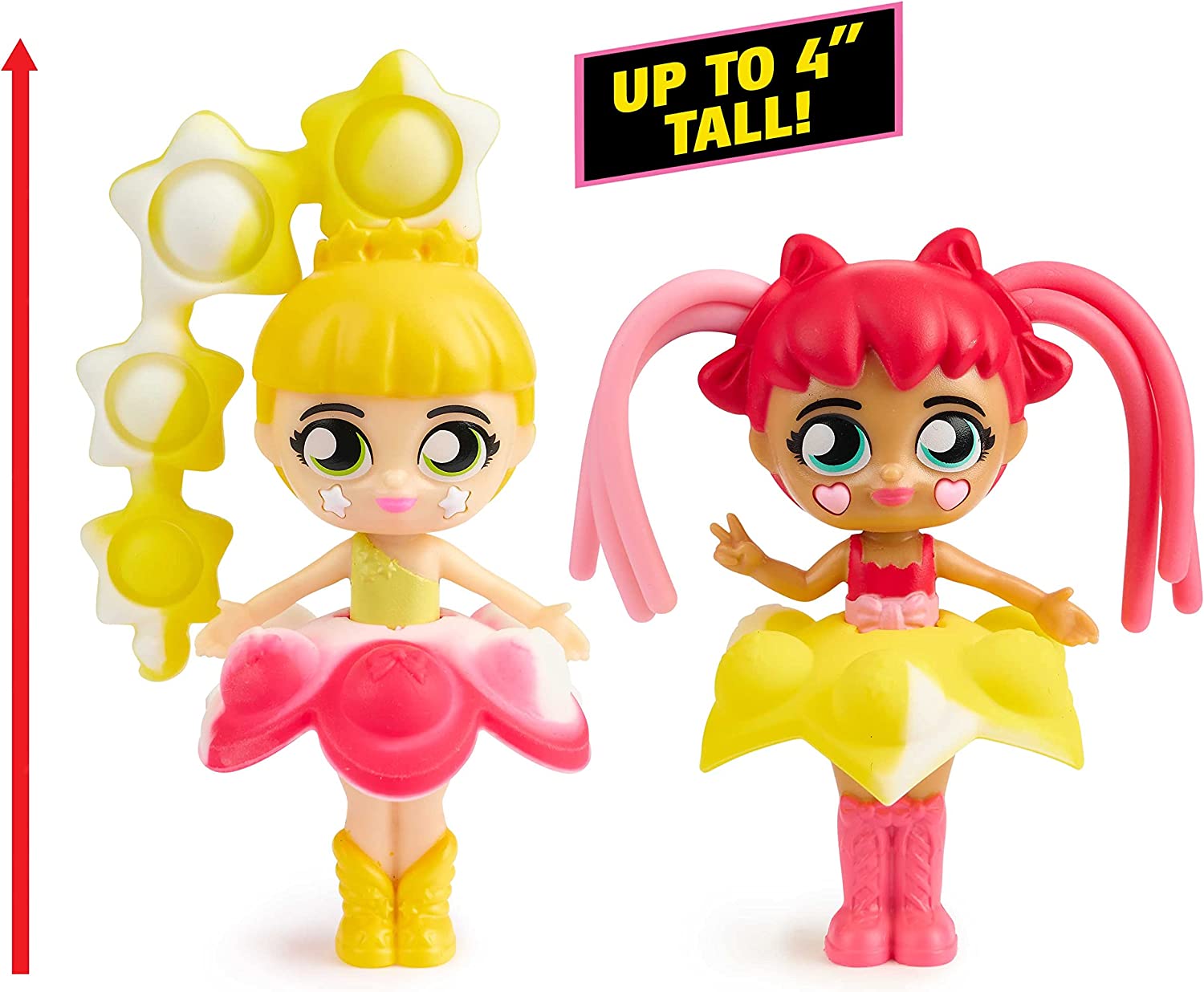 Fashion Fidgets Sensory Toy Dolls – Push Pop Fidget Toy Includes 1 Mystery Doll – Anxiety and Stress Relief for Kids