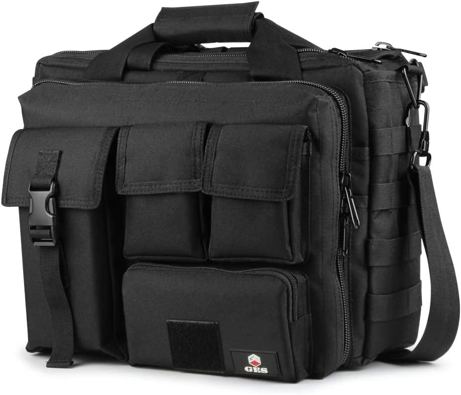 GES Tactical Briefcase, 17.3 Inch Men's Messenger Bag Military Briefcase for Men