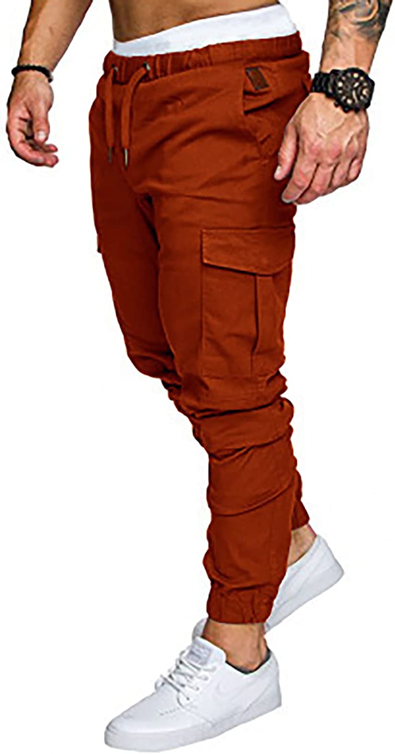 YKARITIANNA Mens Sweatpants Cargo Pants Joggers for Men Slim Fit Stretch Athletic Hiking Mens Long Pants Sweatpants