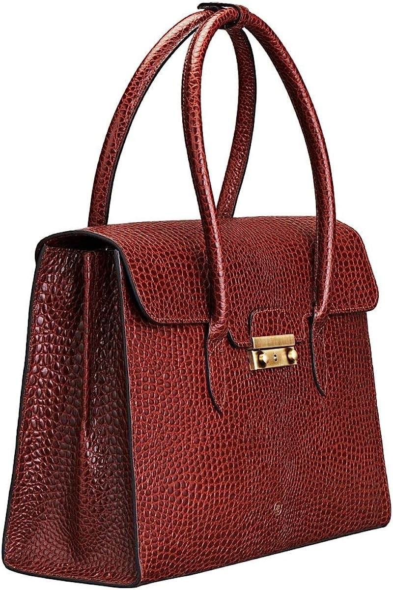 Maxwell Scott | Womens Luxury Leather Business Tote Bag Purse | The Fabia Croco | Handmade In Italy