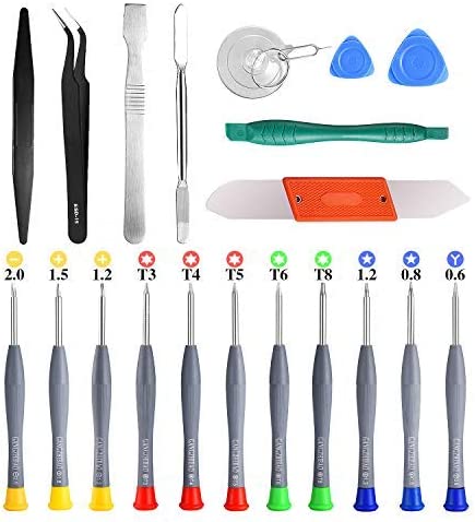 21pcs Precision Screwdriver Set Magnetic,GangZhiBao Repair Tools Kit for Fix Phone/iphone,Computer/PC,Tablet/Pad,Watch,PS4 - Replace Screen Battery Camera Small Electronics Open Pry Tool Kits Sets DIY