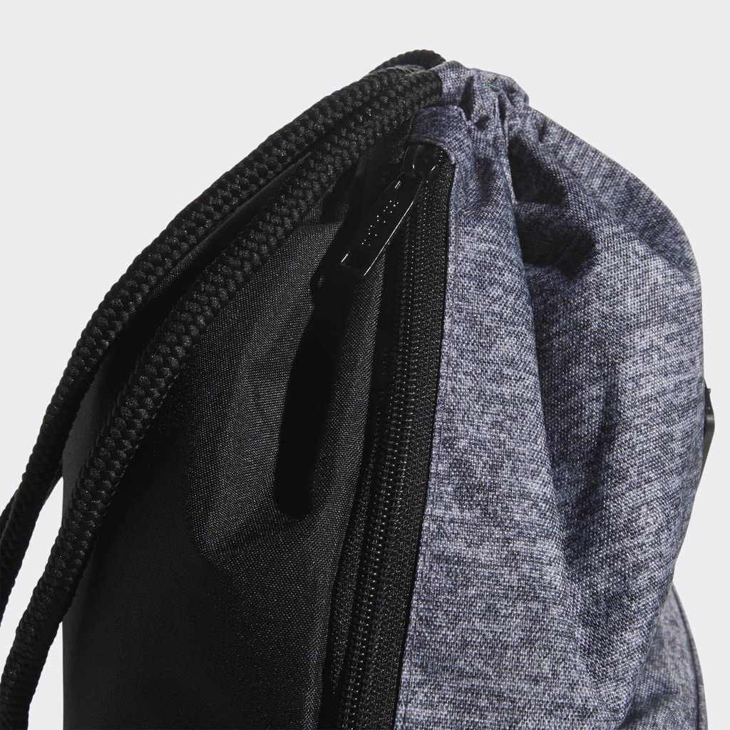 adidas Classic 3S Sackpack， Jersey Onix Grey/Black， One Size