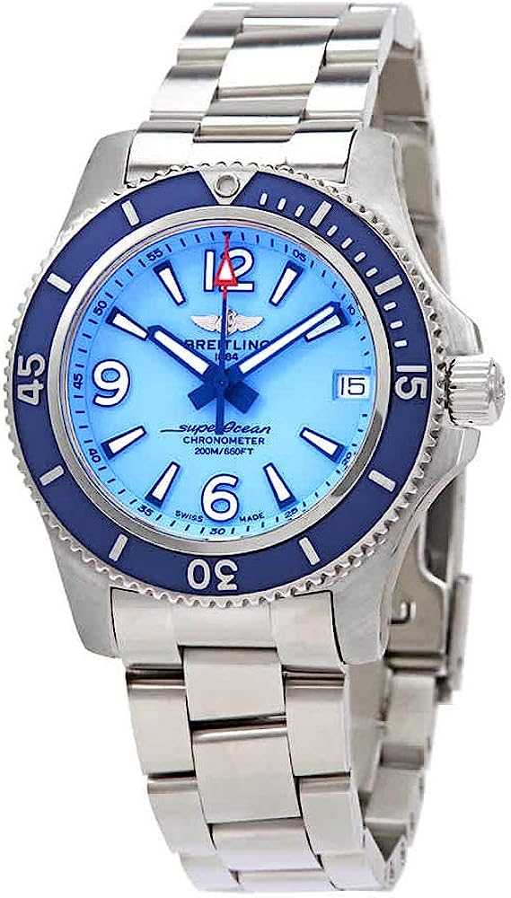 Breitling Superocean 36 Automatic Sky Blue Dial Unisex Watch A17316D81C1A1