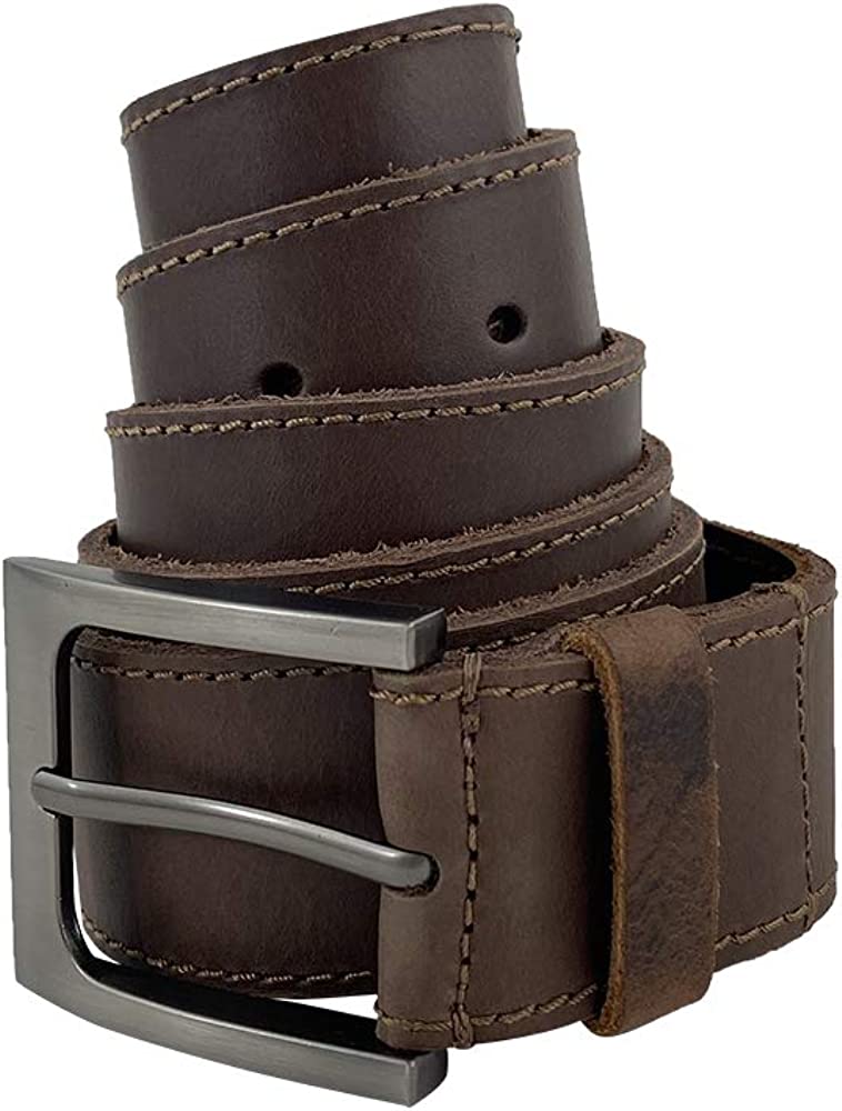 Hide & Drink, Thick Leather Belt With Hidden Pocket Handmade :: Bourbon Brown