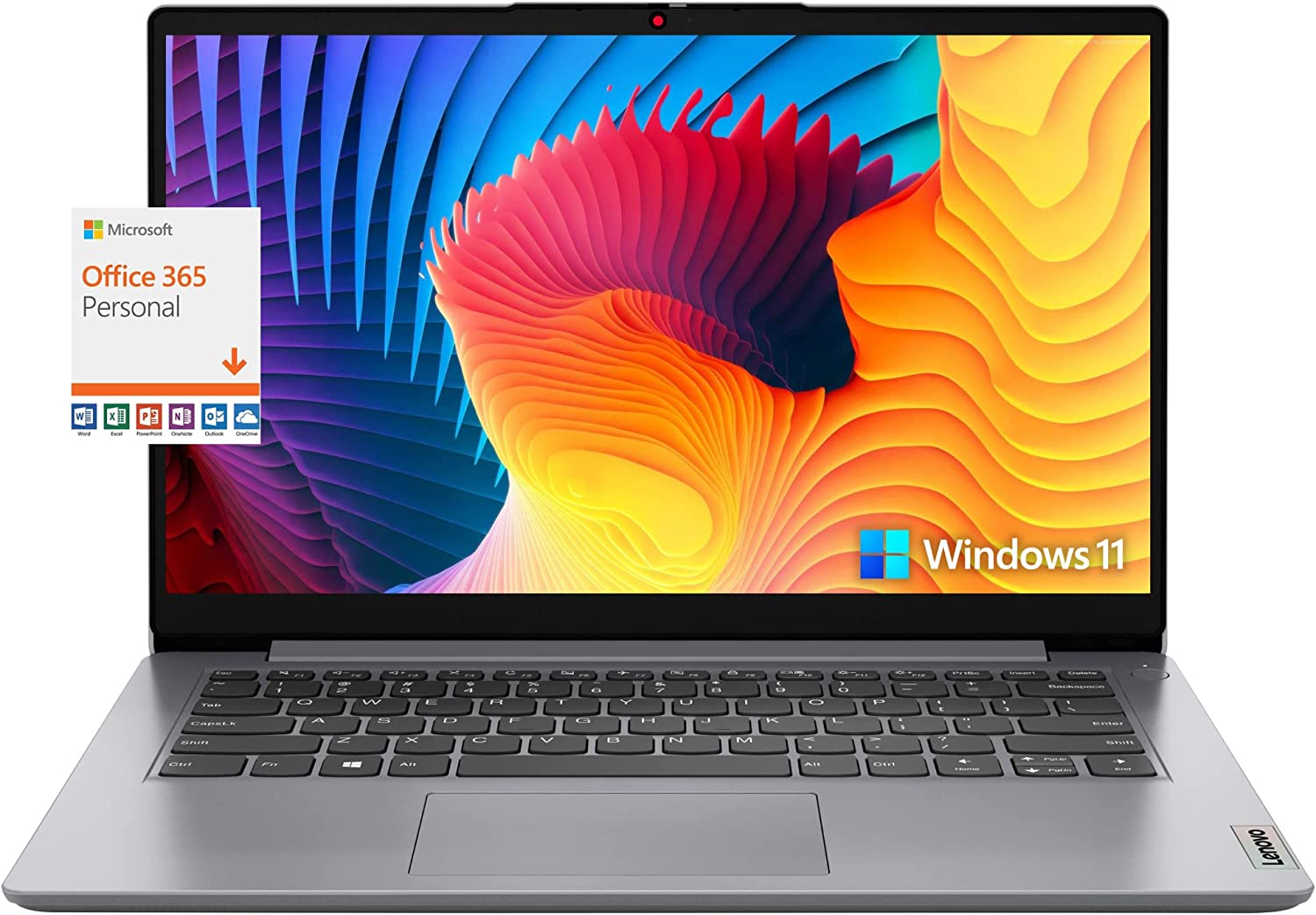 Lenovo Newest IdeaPad 1i 14" HD Laptop, 4GB RAM, 256GB Storage, Intel Pentium N5030 Processor, 10Hrs Battery Life, Rapid Charge, Home&Education Laptop, HDMI, Type-C, Windows 11S, 1 Year Microsoft 365