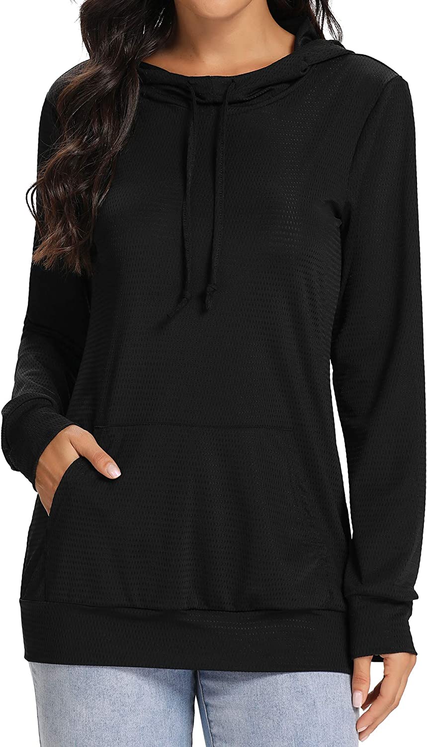 Hibelle Women's Pullover Sports Hoodies Workout Running Plain/Tie Dye Sweatshirts with Pockets