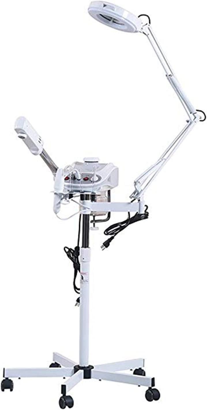 Funnylife 3 in 1 Aromatherapy Facial Steamer, 5X Magnifying LED Lamp, High Frequency Machine,Salon Spa Beauty Equipment