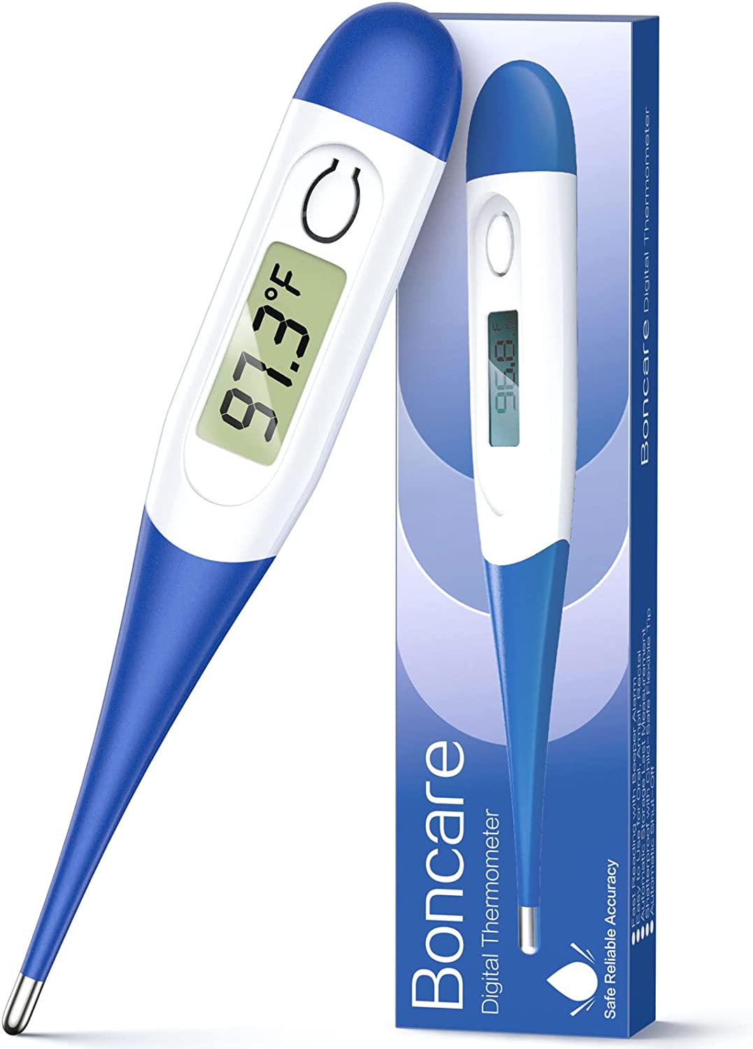 Thermometer for Adults, Digital Oral Thermometer for Fever, Basal Thermometer with 10 Seconds Fast Reading