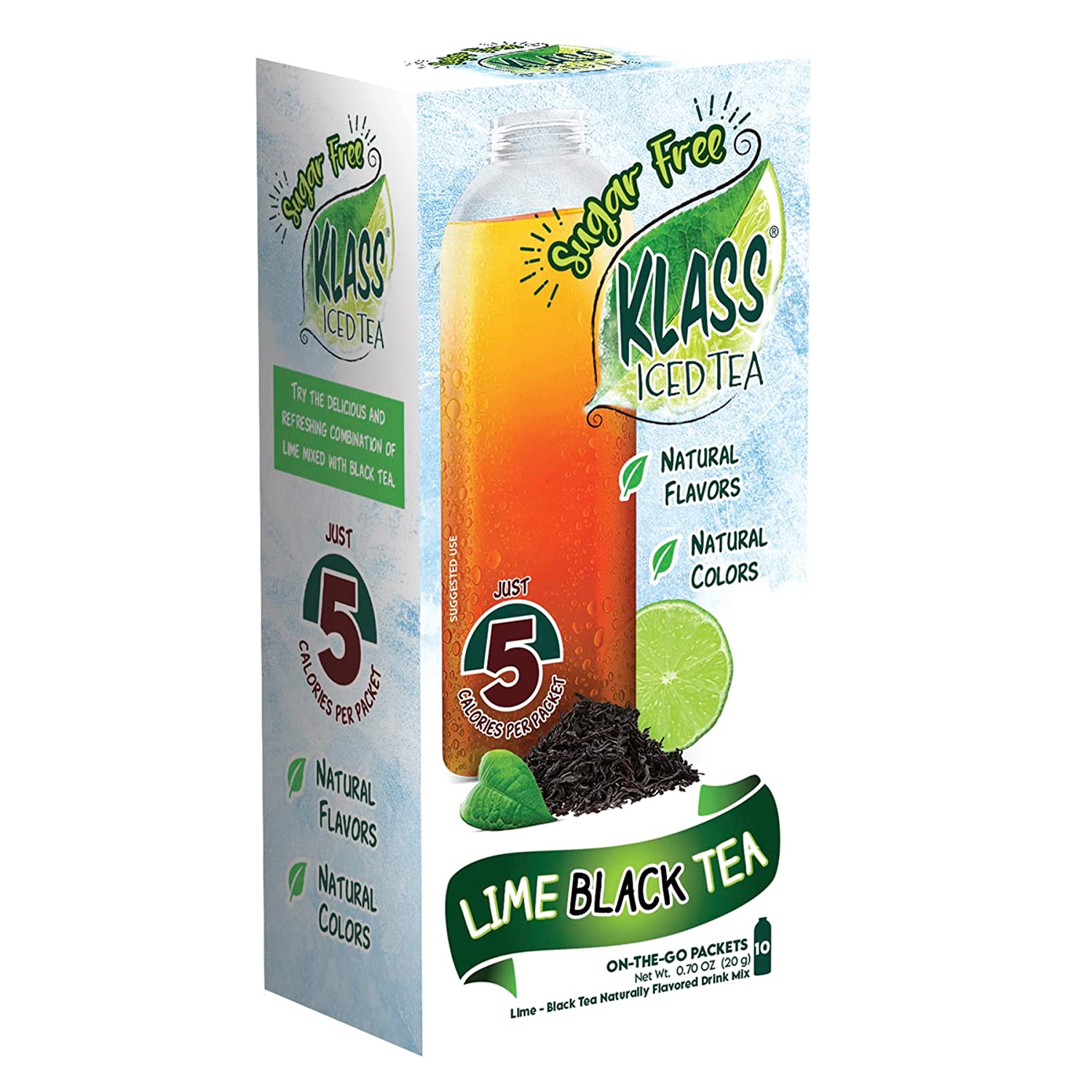 Klass Aguas Frescas, Cucumber-Limeade Sugar Free Drink Mix, 10 On-The-Go Sticks (Pack of 4, 40 Count)