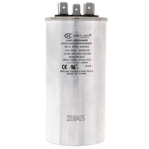 35 + 5 MFD Capacitor 370 or 440 VAC Oval Run Capacitor for Fan Motor Blower Condenser in Air Handler Straight Cool - Heat Pump Air Conditioner - Furnace - Pool Pump - by The HVAC Genius