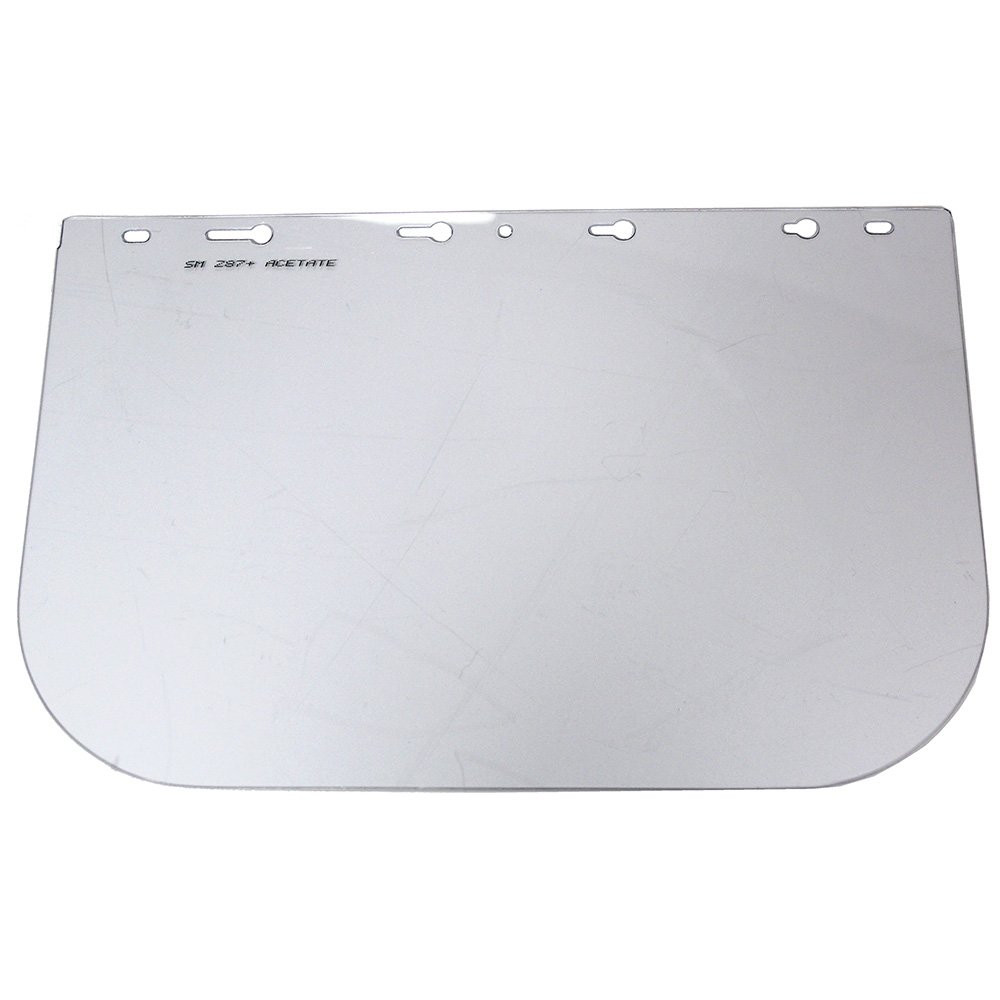 Sellstrom Face Shield Replacement Window for 390 Series Safety Face Shields, Anti-Fog Coating, Acetate, Clear Tint, S35040