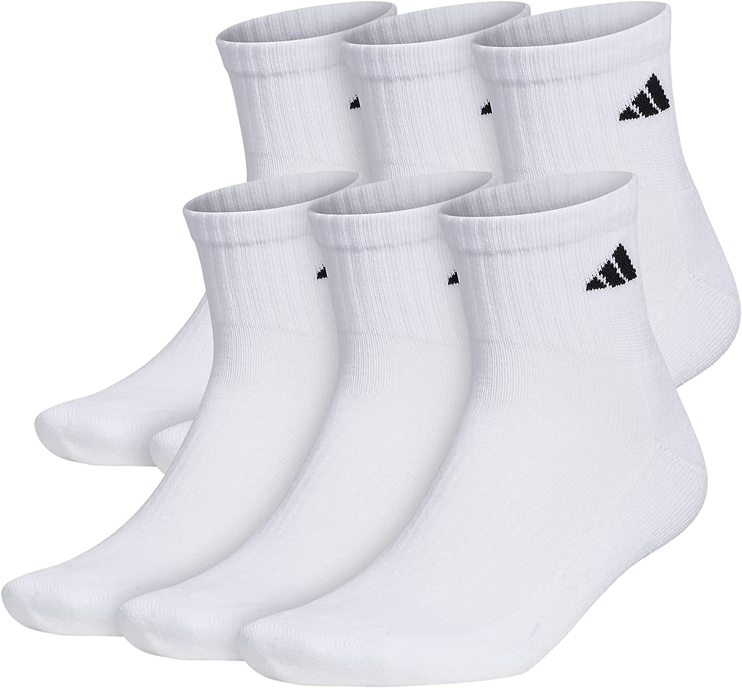 adidas Men's Athletic Cushioned 6-Pack Quarter