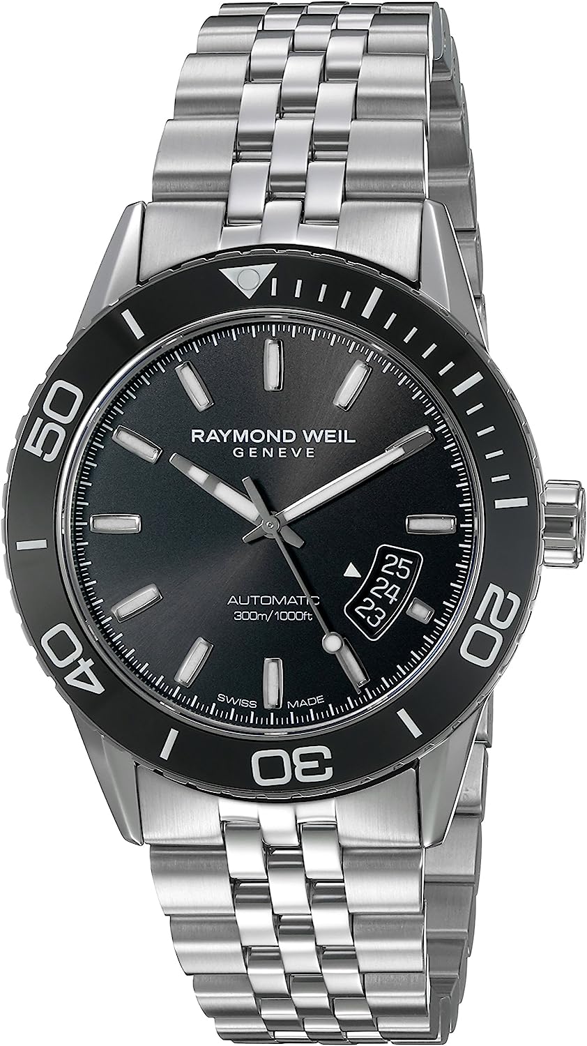 Raymond Weil Men's 'Freelancer' Swiss Automatic Stainless Steel Casual Watch, Color:Silver-Toned (Model: 2760-ST1-20001)