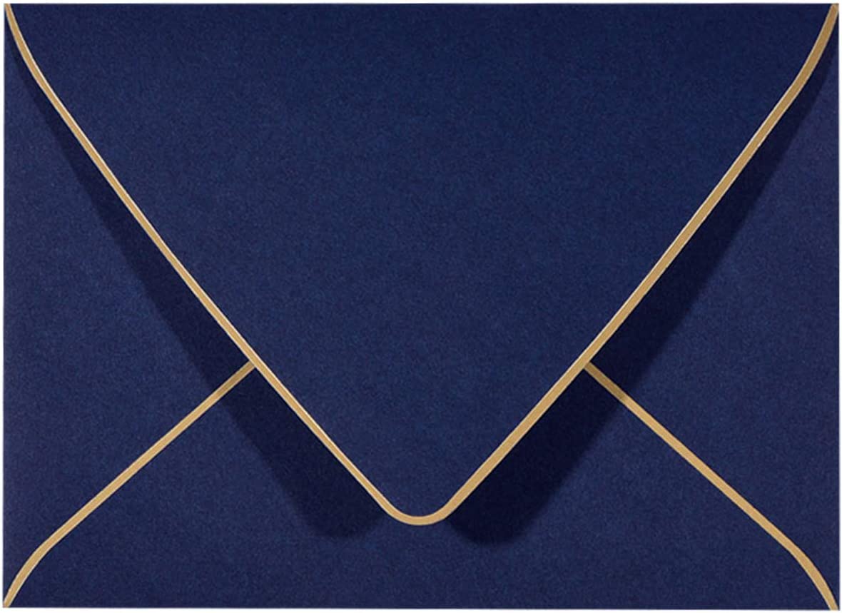 50 Pack, Size A7, Thick Luxury Invitation 5 x 7 Envelopes - For 5x7 Cards| Self Seal| Perfect for Weddings, Invitations, Photos, Graduation, Baby Shower| 5.25 x 7.25 Inches (Noble blue)