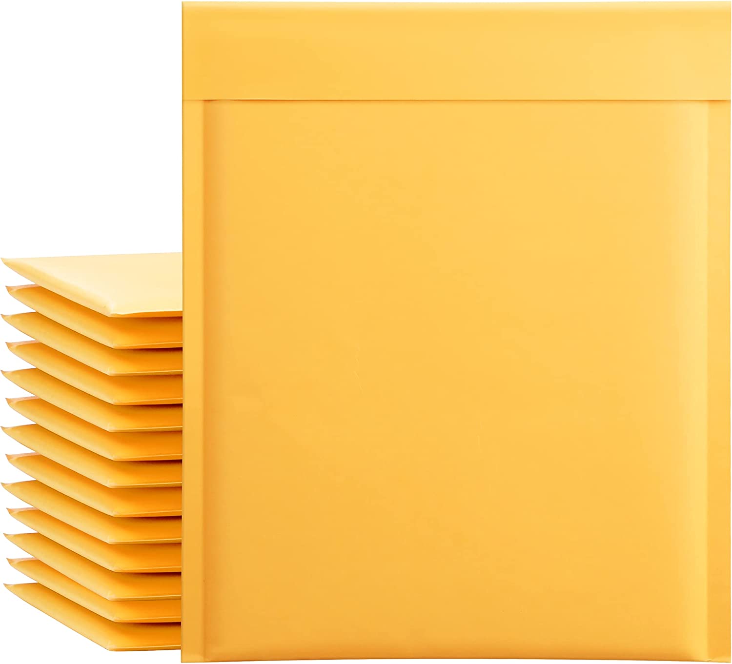 UCGOU Kraft Bubble Mailers 8.5x12 Inch 25 Pack Yellow Padded Envelopes #2 Medium Mailing Packages Self Sealing Tear Resistant Boutique Bulk Mail Shipping Bags for Jewelry Makeup Supplies