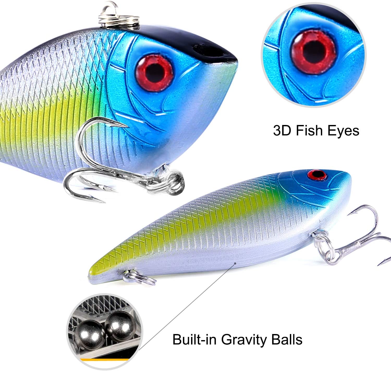 PLUSINNO Fishing Lures for Bass 16pcs Spinner Lures with Portable Carry Bag,Bass Lures Trout Lures Hard Metal Spinner Baits Kit