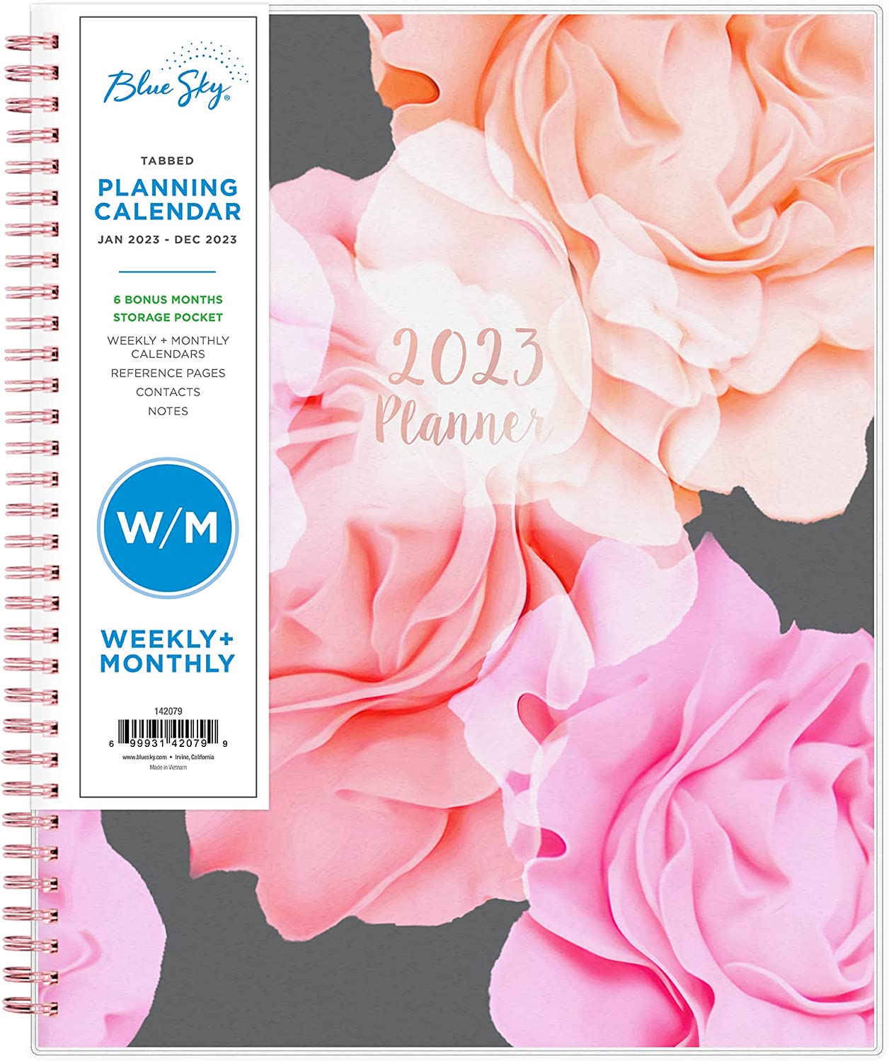 Blue Sky 2023 Weekly and Monthly Planner, January - December, 8.5" x 11", Frosted Cover, Wirebound, Joselyn (142079)