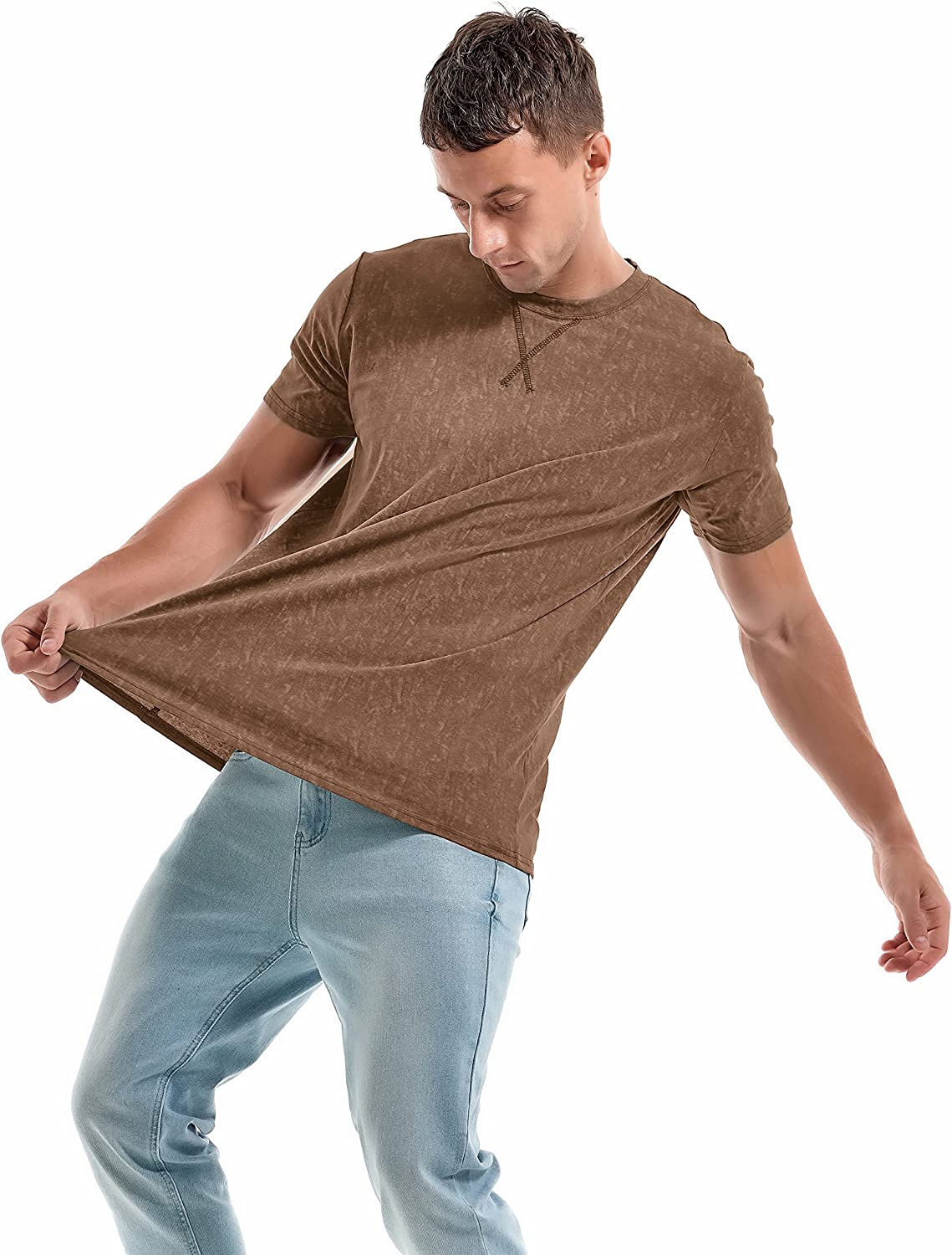 KLIEGOU Men's T-Shirts - Premium Cotton Crew Neck Tees S - 3XL