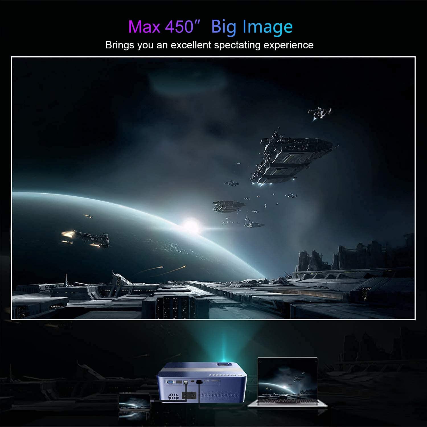 [Auto Focus Android TV Projector] Outdoor Projector 4k with WiFI6 and Bluetooth,XNoogo 1200 ANSI Movie Projector 4k+ 500" Support Zoom,Dolby,Auto Keystone,Home Theater Projector with Netflix Bulit-in