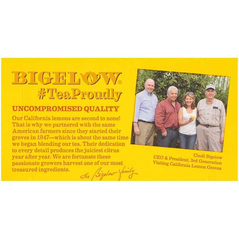 Bigelow Tea I Love Lemon with Vitamin C Herbal Tea, Caffeine Free, 20 Count (Pack of 6), 120 Total Tea Bags