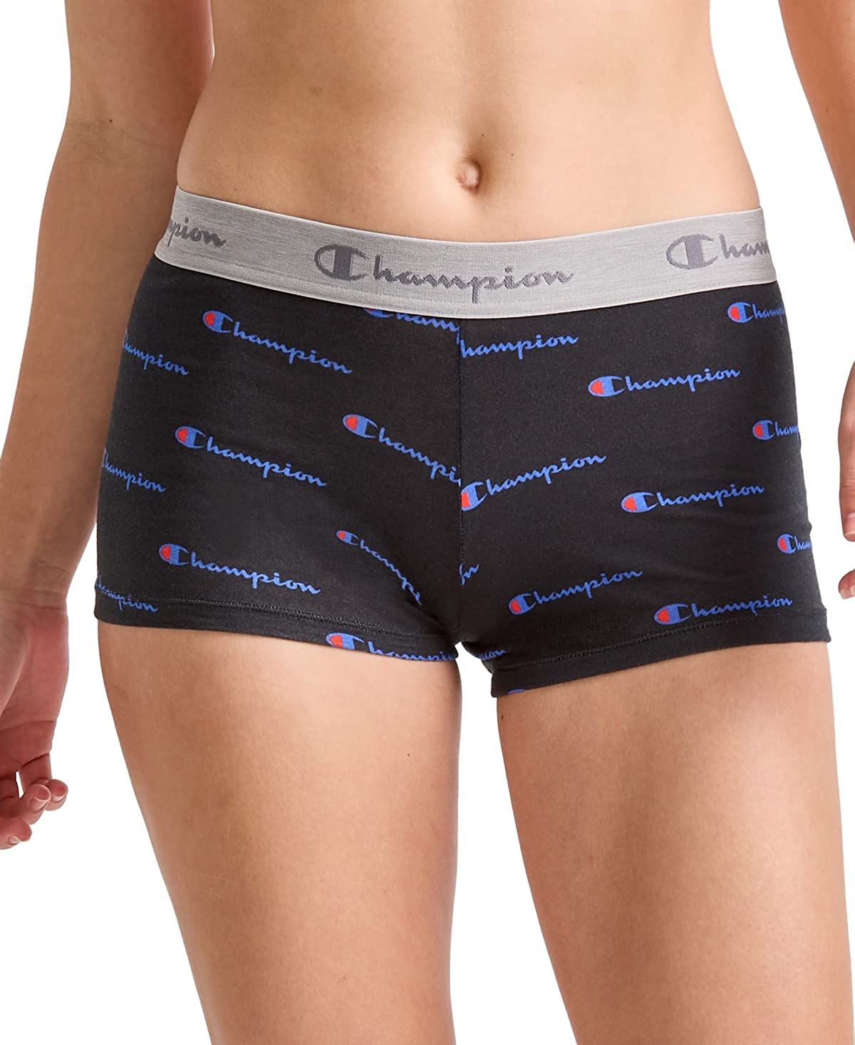 Champion womens Heritage Boyshort Underwear, Stretch Cotton Boyshort Panties, Single Or 3-pack