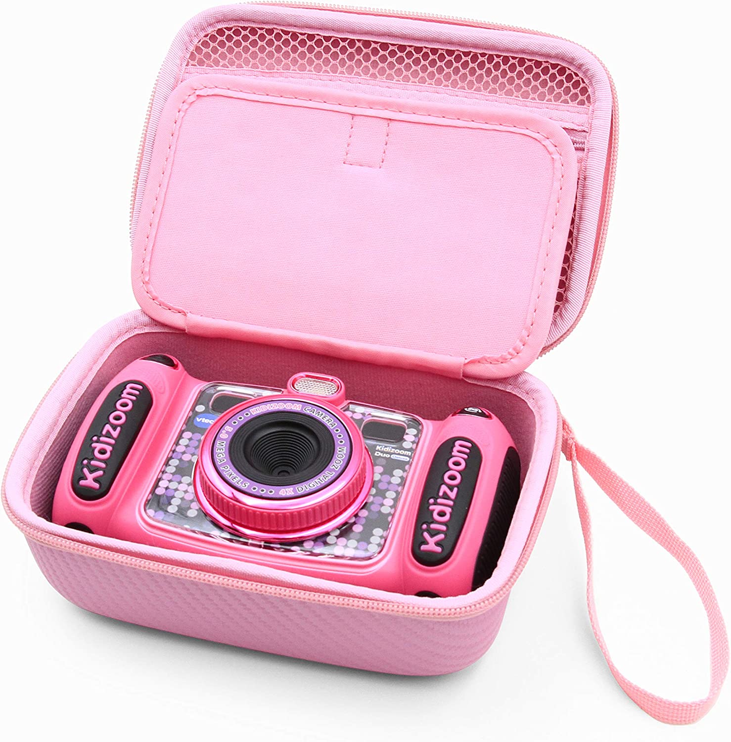 CASEMATIX Pink Camera Case Compatible with Kidizoom Camera Pix Plus , Dragon Touch Instant Print Camera and Camera Toy Accessories - Includes Case Only