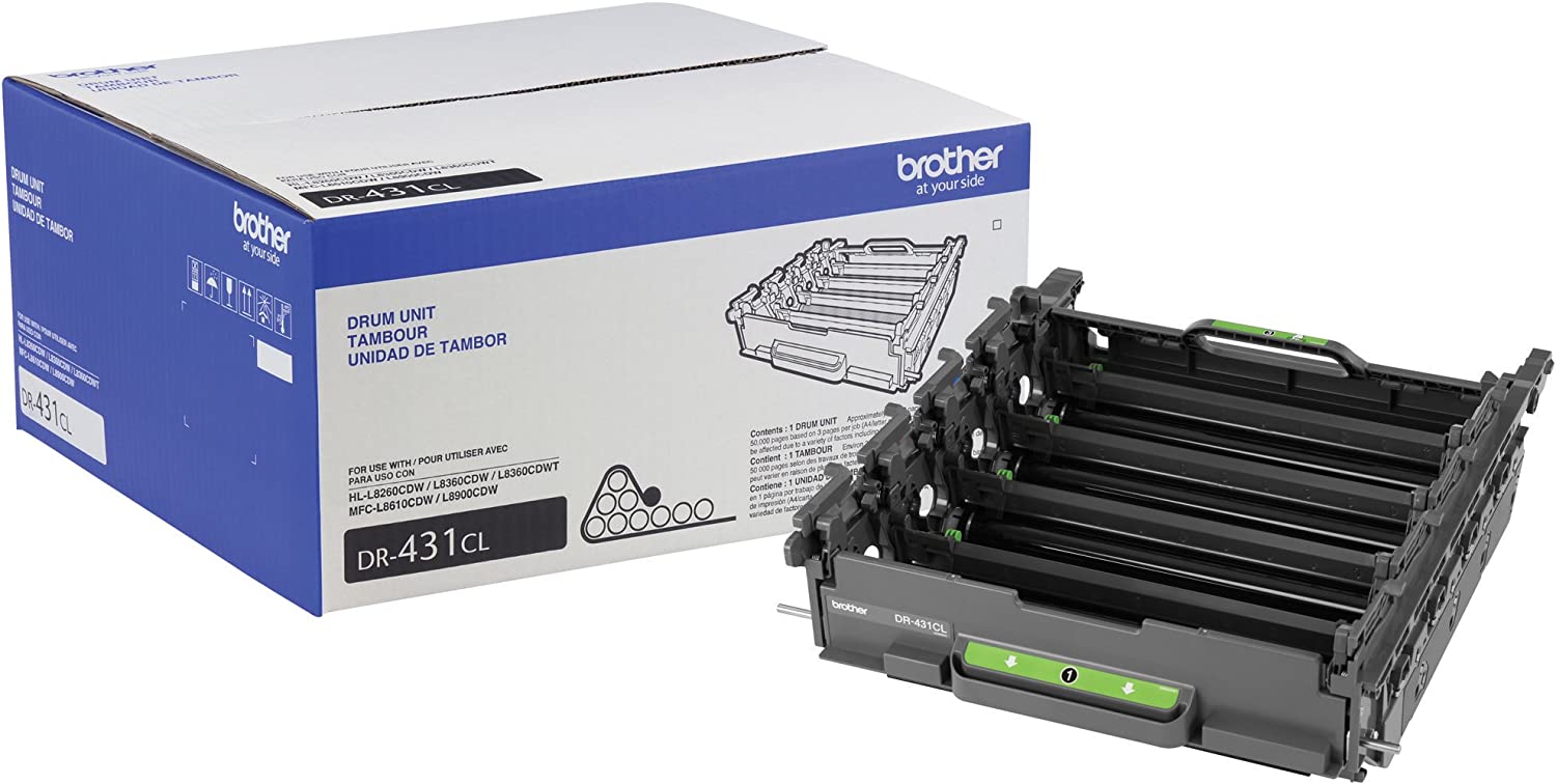 Brother Printer DR431CL Drum Unit-Retail Packaging, White