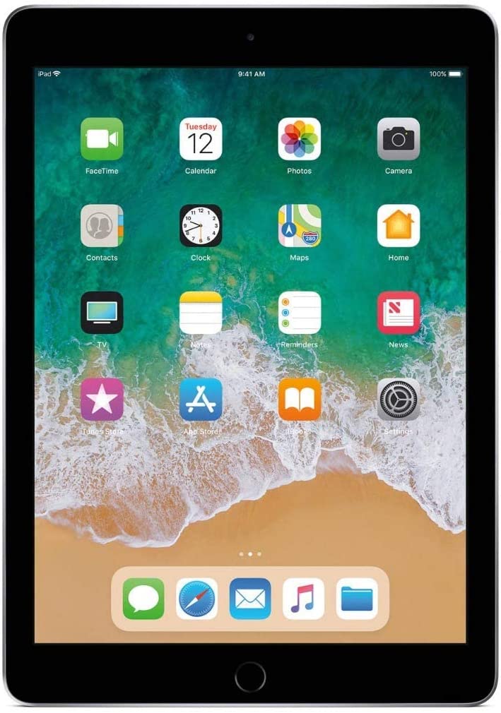 Apple iPad 9.7-inch Retina Display with WIFI, 32GB, Touch ID, 2017 Mode - Space Gray (Renewed)