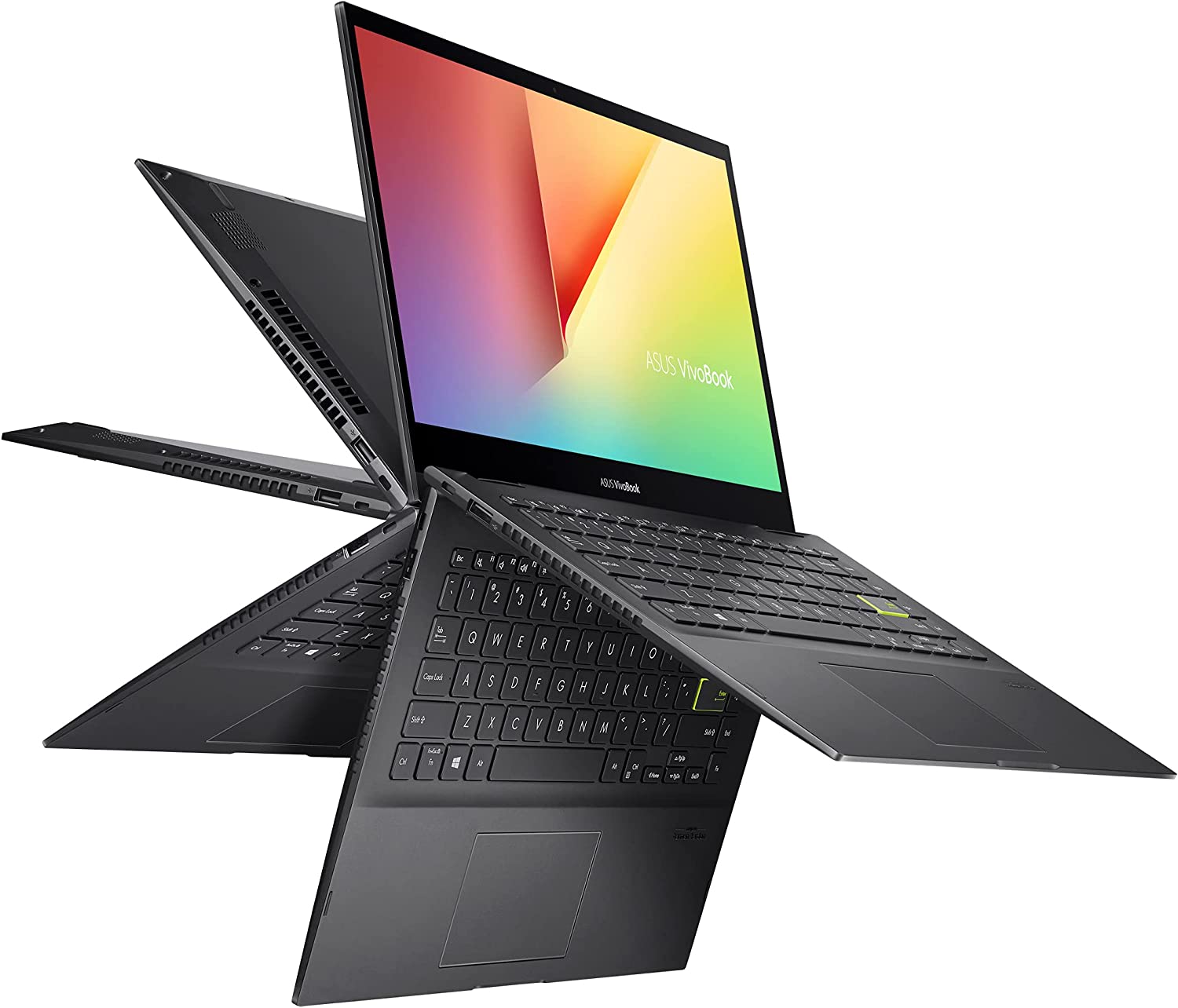 ASUS VivoBook Flip 14 Thin and Light 2-in-1 Laptop, 14” FHD Touch, 11th Gen Intel?Core i3-1115G4, 4GB RAM, 128GB SSD, Thunderbolt 4, Fingerprint, Windows 10 Home in S Mode, Indie Black, TP470EA-AS34T