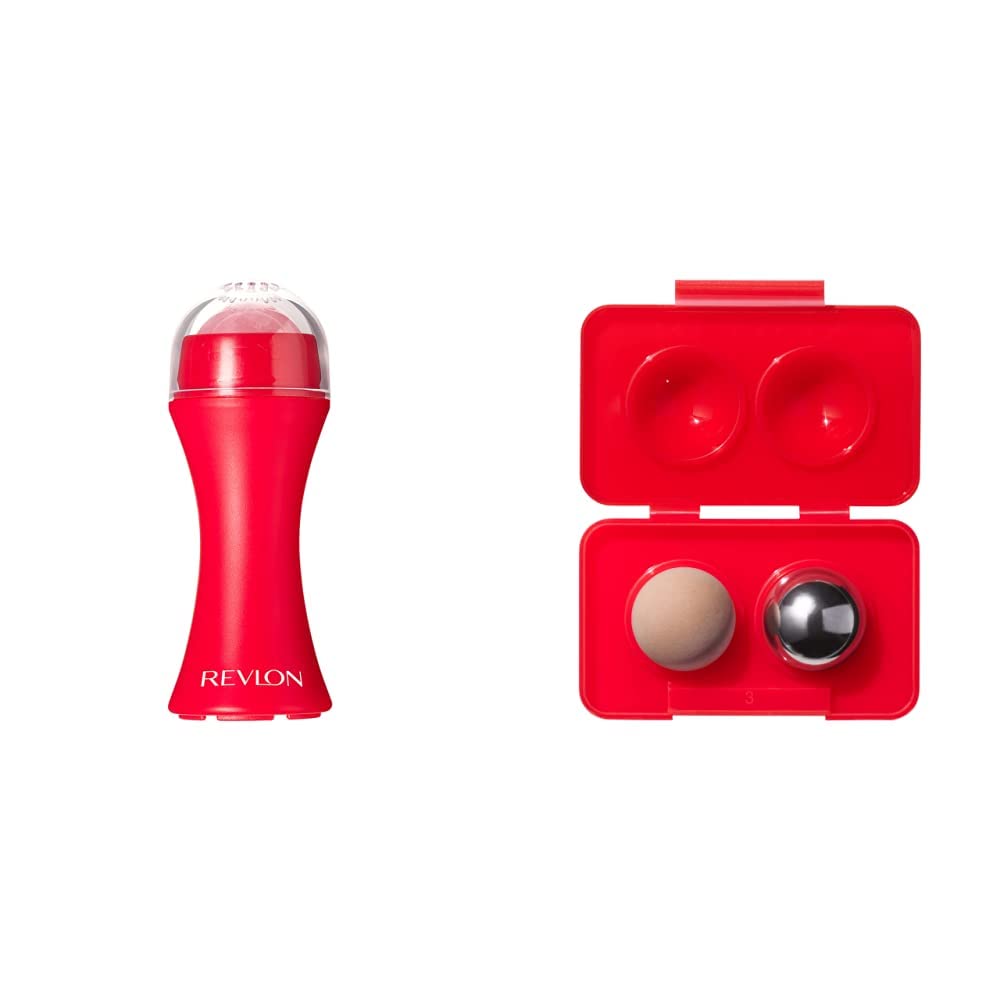 Face Roller by Revlon, Oily Skin Control for Face Makeup, Oil Absorbing, Volcanic Reusable Facial Skincare Tool for At-Home or On-the-Go Mini Massage