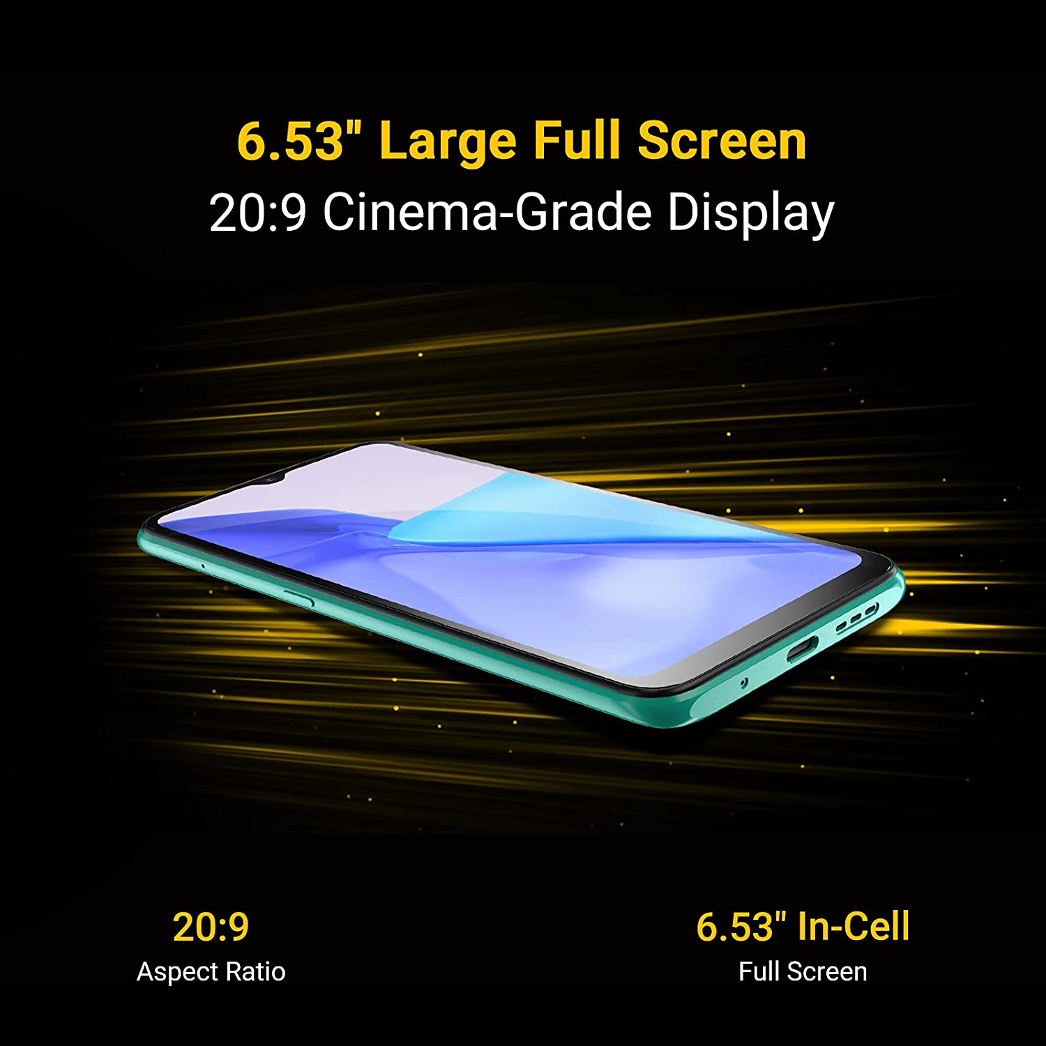 UMIDIGI Unlocked Cell Phone, Power 5 (3+64g) Android 11 Smart Phone, 6150mAh Battery+ 6.53" HD Display Smartphone with 16MP AI Triple Camera, Dual SIM Android Phone